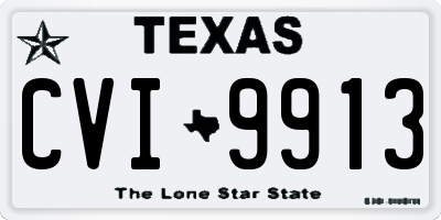 TX license plate CVI9913
