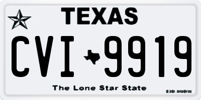 TX license plate CVI9919