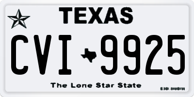 TX license plate CVI9925