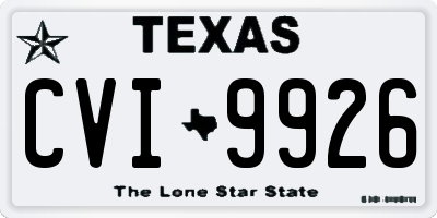 TX license plate CVI9926