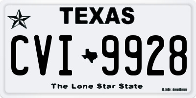 TX license plate CVI9928