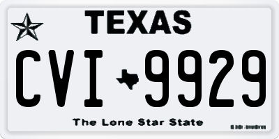 TX license plate CVI9929