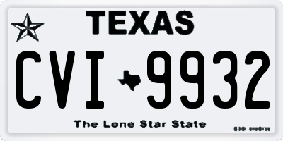 TX license plate CVI9932