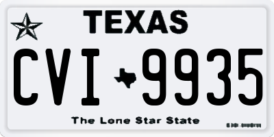 TX license plate CVI9935