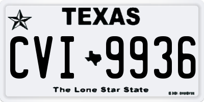 TX license plate CVI9936