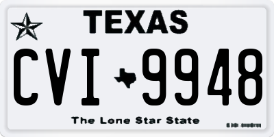 TX license plate CVI9948
