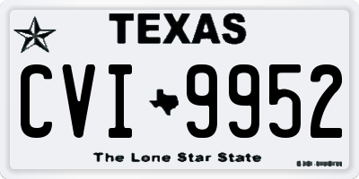 TX license plate CVI9952