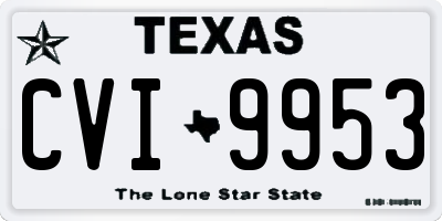 TX license plate CVI9953