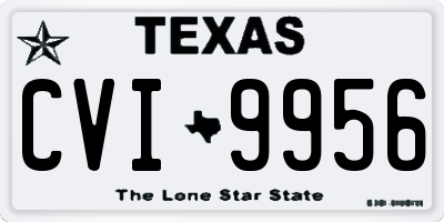 TX license plate CVI9956