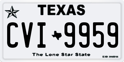 TX license plate CVI9959