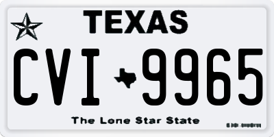 TX license plate CVI9965