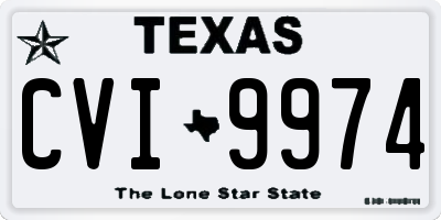 TX license plate CVI9974