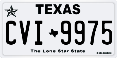 TX license plate CVI9975