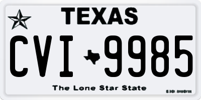 TX license plate CVI9985