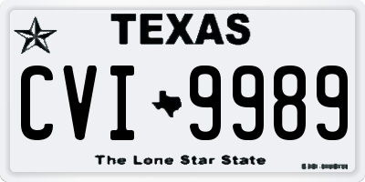 TX license plate CVI9989