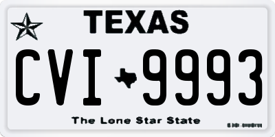 TX license plate CVI9993