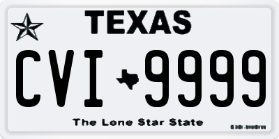 TX license plate CVI9999