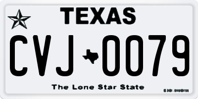 TX license plate CVJ0079