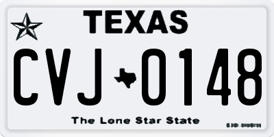 TX license plate CVJ0148