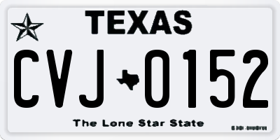 TX license plate CVJ0152