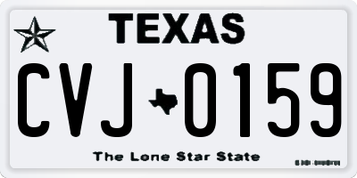 TX license plate CVJ0159