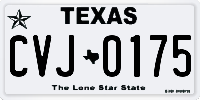 TX license plate CVJ0175