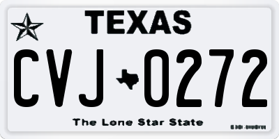 TX license plate CVJ0272