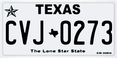 TX license plate CVJ0273