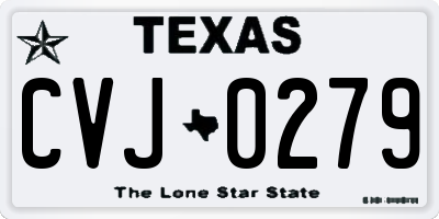 TX license plate CVJ0279
