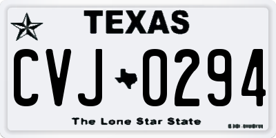 TX license plate CVJ0294