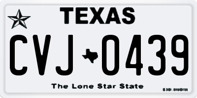 TX license plate CVJ0439