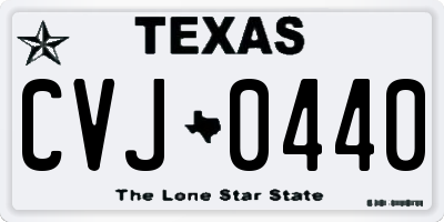 TX license plate CVJ0440