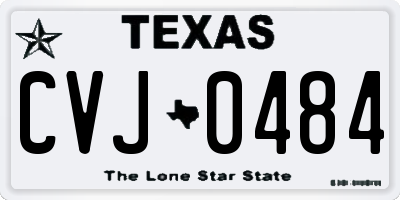 TX license plate CVJ0484