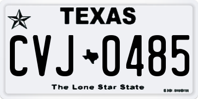 TX license plate CVJ0485