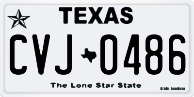 TX license plate CVJ0486