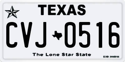 TX license plate CVJ0516