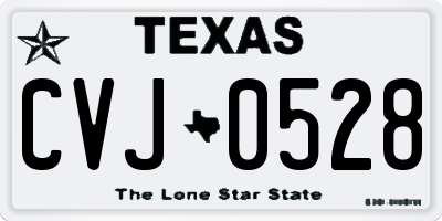TX license plate CVJ0528