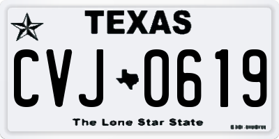 TX license plate CVJ0619