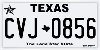 TX license plate CVJ0856
