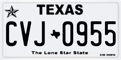 TX license plate CVJ0955