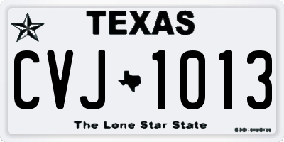 TX license plate CVJ1013