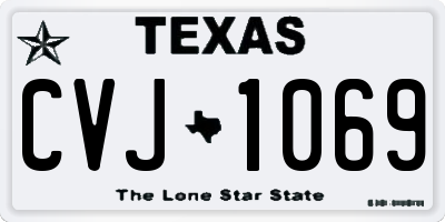 TX license plate CVJ1069