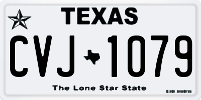 TX license plate CVJ1079