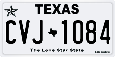 TX license plate CVJ1084