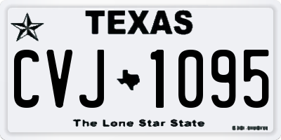 TX license plate CVJ1095