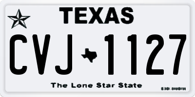 TX license plate CVJ1127