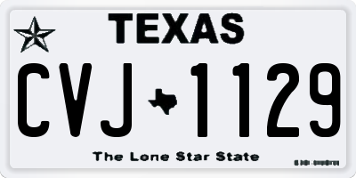 TX license plate CVJ1129