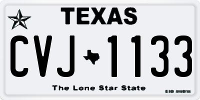TX license plate CVJ1133