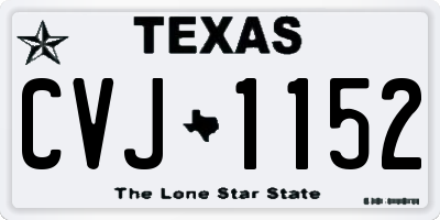 TX license plate CVJ1152