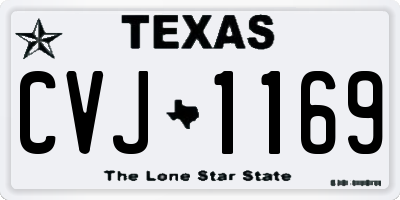 TX license plate CVJ1169
